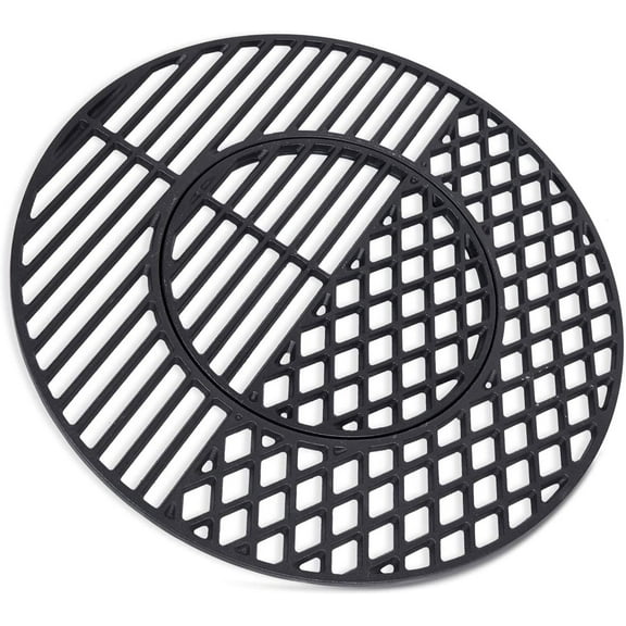 8835 Cast Iron Grill Grate Replacement Gourmet BBQ System for Weber 22 Inch Kettle, Performer & Charcoal Grills, 21.5 Inch