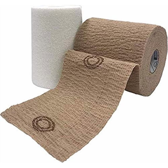 8840UBZ-TN Coflex Ubc Two Layer Unna Boot Kit, 4" x 18' Absorbent Foam Dressing Impregnated with Zinc (Step 1), 4" x 21' Cohesive Bandage (Step 2), Tan, Latex Free (Pack of 16)