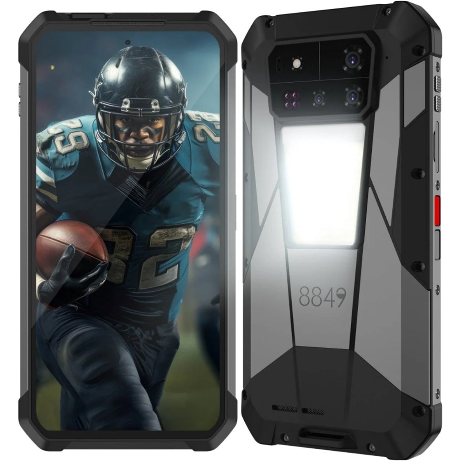 8849 Tank 4 Pro Rugged Phone Unlocked, 1TB ROM 5G Android 14 Mobile Phones with Projector, 6.73’’ 120Hz AMOLED Screen IP68 Waterproof Cell Phone