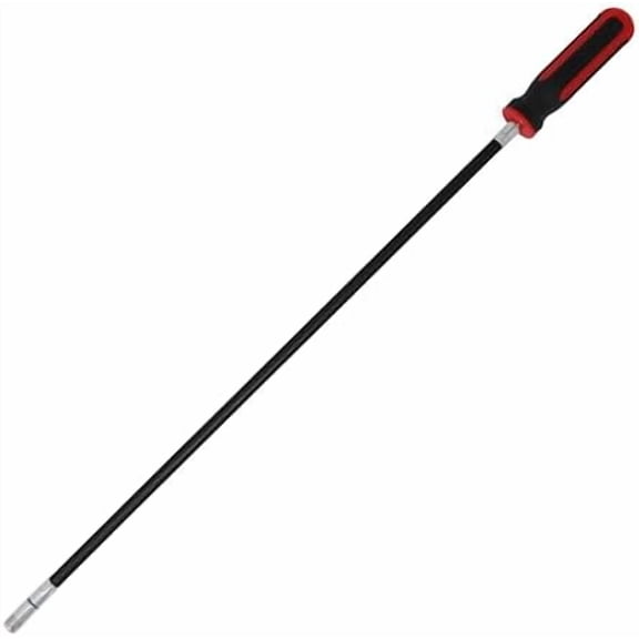 8851 Extra Long Flex Driver with 1/4" Sq. x 1/4" Hex Adapter - Flexible Drill Bit Extension for Tight Areas, Flexible Screwdriver Extension for High-Torque Loads, Rugged, 24-Inch