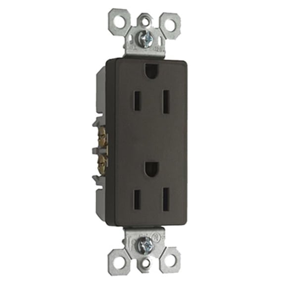 885TRDBCC12 15A 125V Decorator Tamper Resistant Receptacle, Dark Bronze