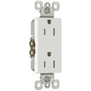 885TRWCP7 Decorator Outlet, 15A, White - 10 Pack