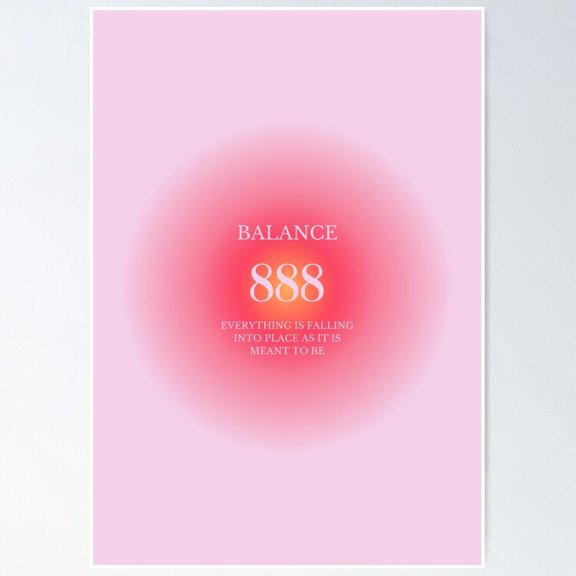 888 Angel Number Design UNFRAMED Poster, 8x12