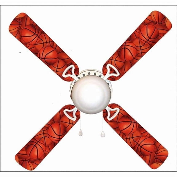 888 Cool Fans F42-0001111 42 in. Swish Basketball 4-Blades Ceiling Fan with Schoolhouse Lamp