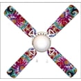 thumbnail image 1 of 888 Cool Fans F42-0001117 42 in. Tie Dye Splash 4-Blades Ceiling Fan with Schoolhouse Lamp, 1 of 1