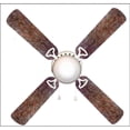 thumbnail image 1 of 888 Cool Fans F42-0001127 42 in. Western Chic Brown Leather 4-Blade Ceiling Fan with Schoolhouse Lamp, 1 of 1