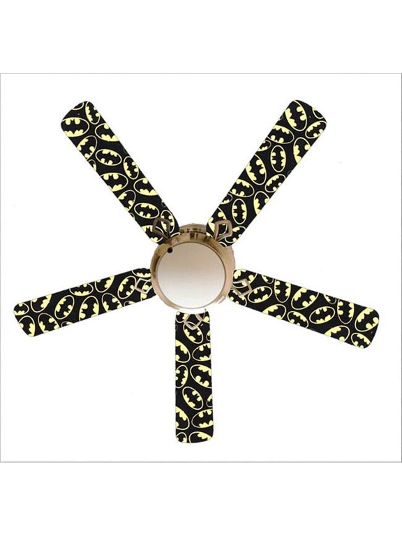 F52-0001006 52 in. Batman Batsignal 5-Blades White Ceiling Fan with Lamp