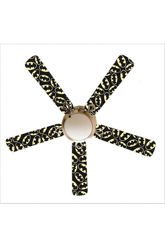 F52-0001006 52 in. Batman Batsignal 5-Blades White Ceiling Fan with Lamp
