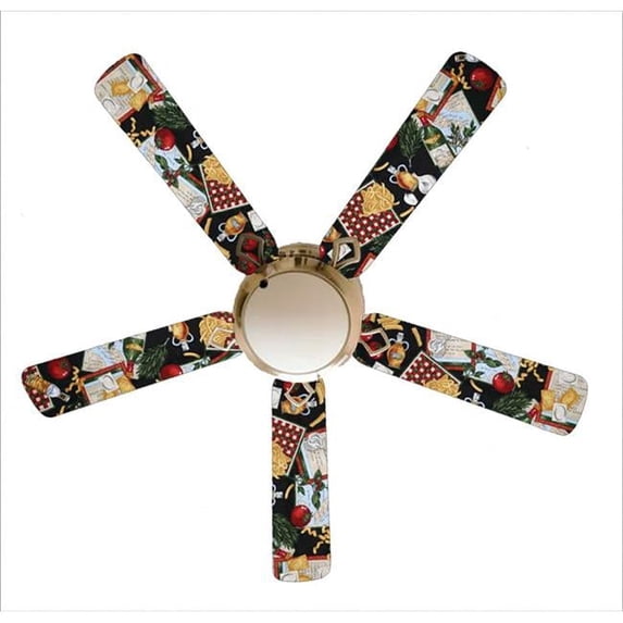 888 Cool Fans F52-0001052 52 in. Italian Feast Family Dinner Kitchen 5-Blades White Ceiling Fan with Lamp