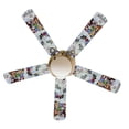 thumbnail image 1 of 888 Cool Fans F52-0001098 52 in. Rodeo Kids Cowgirl 5-Blades White Ceiling Fan with Lamp, 1 of 1