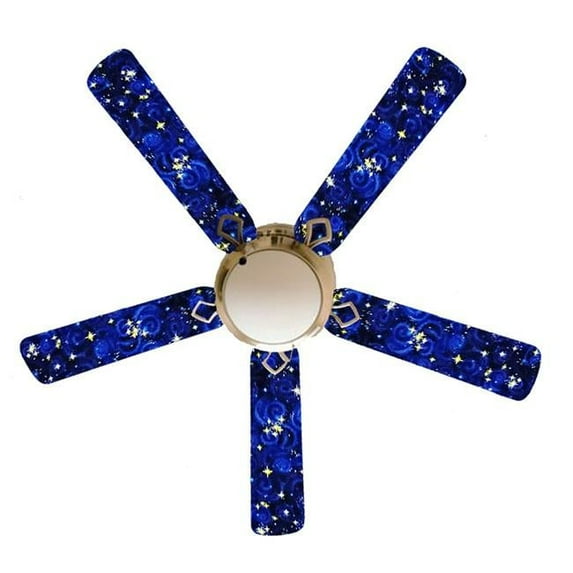 888 Cool Fans F52-0001108 52 in. Starry Night Star Stars Sky 5-Blades White Ceiling Fan with Lamp