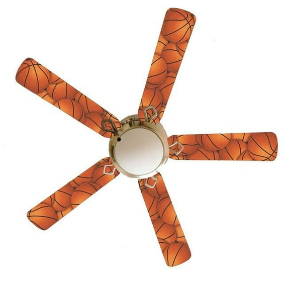 888 Cool Fans F52-0001111 52 in. Swish Basketball 5-Blades White Ceiling Fan with Lamp