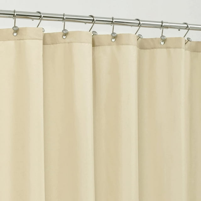 888 Cream Fabric Shower Curtain Liner Waterproof Soft & LightWeight
