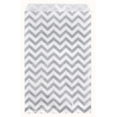 thumbnail image 1 of 888 Display - 200 pcs of 4" x 6" Silver Chevron Paper Gift Bags Shopping Sales Flat Bags, 1 of 1