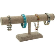 888 Display - One Gorgeous Burlap Short T-Bar - Display Any Bracelet/Bangle in Style - Jewelry Display Stand