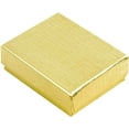 thumbnail image 1 of 888 Display - Pack of 12 Boxes of 2" x 8" x 1"H Gold Linen Cotton Filled Jewelry Boxes, 1 of 1
