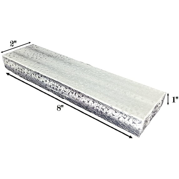888 Display - Pack of 12 Boxes of 2" x 8" x 1"H Silver Textured Cotton Filled Jewelry Boxes