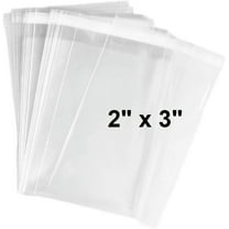 888 Display USA- 2" x 3" 100 Bags Crystal Clear Resealable Cello/Cellophane Bags for Treat, bakery, candle, soap, cookie Bags w/Adhesive Seal