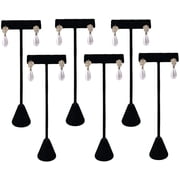 888 Display USA - 6 Pack 6.75" Black Velour Earring T Stand Showcase Displays