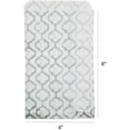 thumbnail image 1 of 888 Display USA, Inc 200 pcs Shimmering Silver Trellis Pattern Paper Merchandise Gift Bags Shopping Sales Tote Bags Size: 4" x 6", 1 of 1