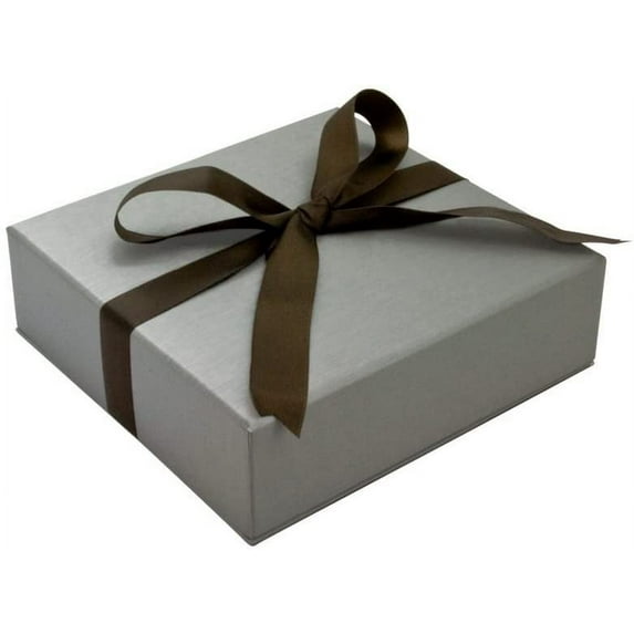 888 Display - Ultra Elegant Silver Bow-tie Necklace or Pendant Box - Perfect Way to Gift wrap Your Necklace or Pendant