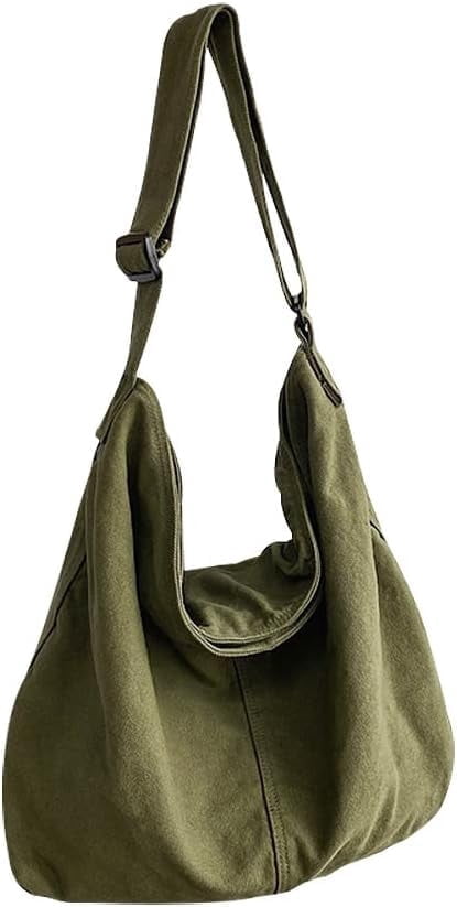 JennyShop Shoulder Handbag with Adjustable Strap, Fashion Canvas Bag Solid Color Crossbody Bag for Women Tote Bag