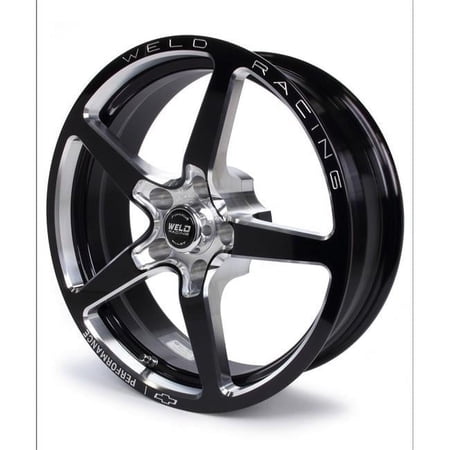 88B-1806N-GM 18 x 6 in. Aluminium Star Front & Rear Wheel