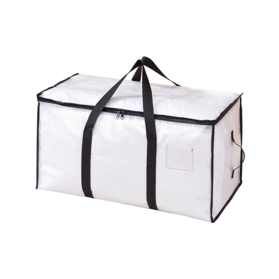 88L Clear Storage Bag for Bedding and Clothes Large Moving Bag with Zipper Carry Handles Moisture Resistant Organizer