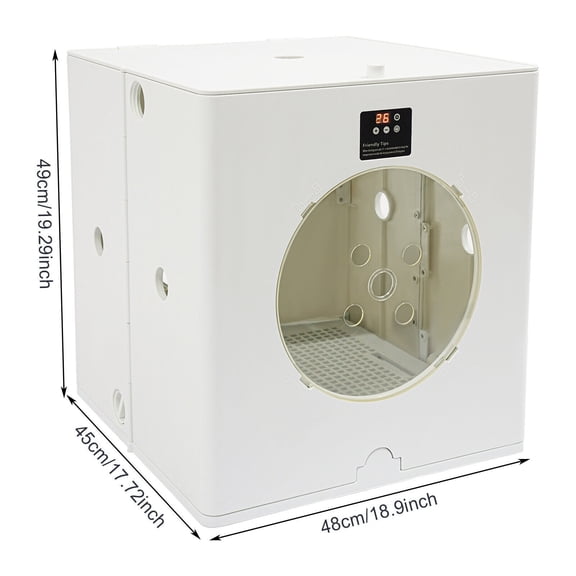 88L Pet Dryer Box 800W Folding Cat Dryer Automatic Pet Hair Dryer Box with 3 Speed Settings & 360 Air Flow Quiet Dog Dryer Box for Cats and Small Dogs