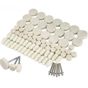88Pcs Felt Polishing Buffing Wheel Set For Electric Polishing Machine, Wool Felt Polishing Tips Wheel With 1/8 Shank For Rotary Tool Attachment