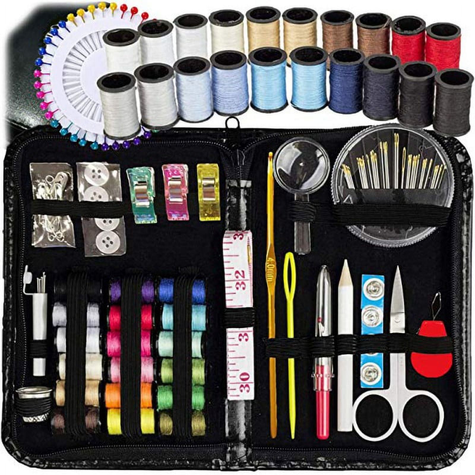 31 PCS Mini Sewing Kit Big Box Set of Portable Sewing Thread Case