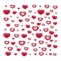 88Pcs Valentine's Day Red Heart Window Decals, Removable Self-Adhesive Decor, Love Heart Wall Stickers Valentines Decor, Valentine's Day Red Heart Decals for Bedroom Wedding Anniversary