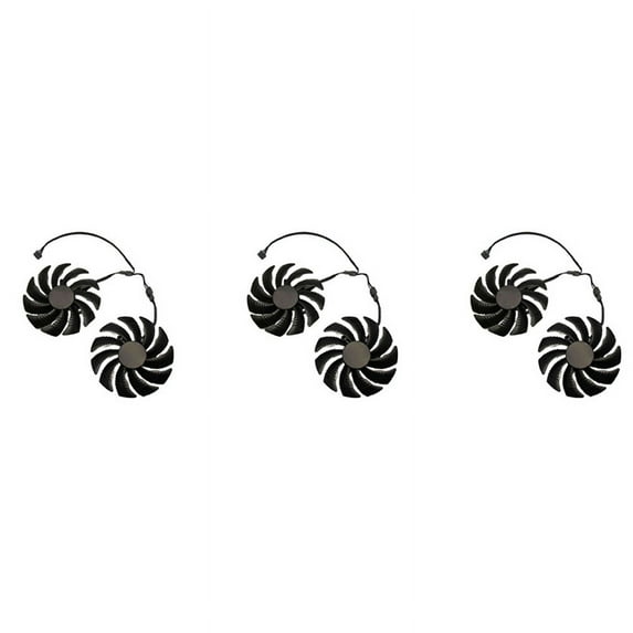 88mm GPU Cooler Graphics Card Fan for REDEON AORUS RX580/570 GV-RX570 AORUS GV-RX580AORUS(6 PCS)