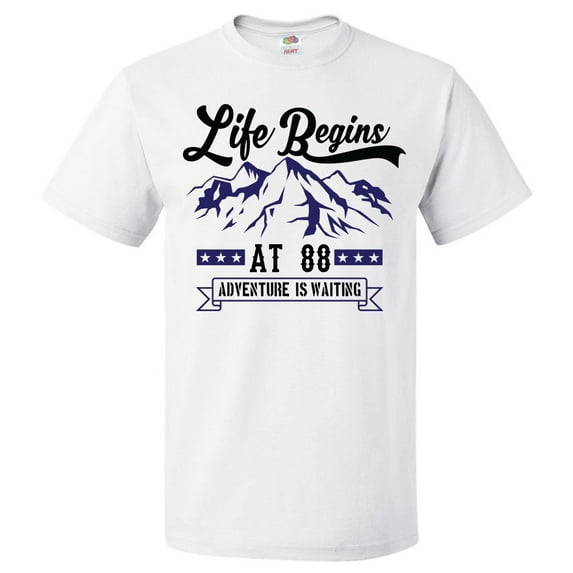 88th Birthday Gift For 88 Year Old Life Begins T Shirt Gift