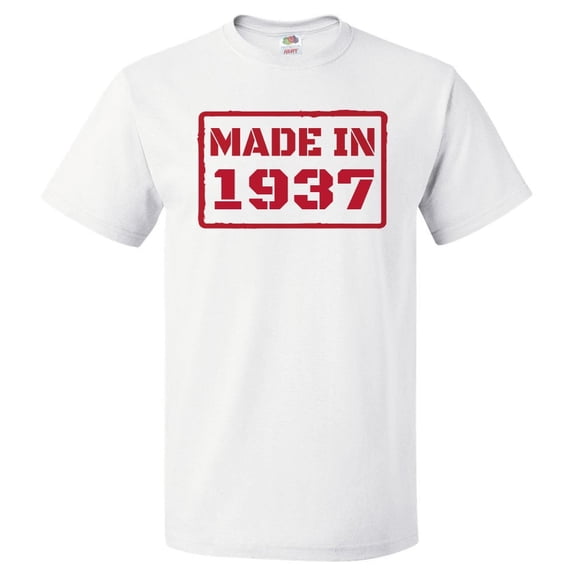 89th Birthday Gift For 89 Year Old Made In 1937 T Shirt
