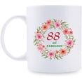 thumbnail image 1 of 88th Birthday Gifts for Women - 88 and Fabulous with A Garland Birthday Mug - 88 Year Old Present Ideas for Mom, Wife, Grandmother, Daughter, Sisters, Friends, Colleague, Coworker - 11 oz Coffee Mug, 1 of 6