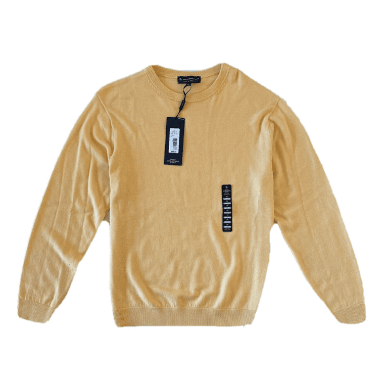 89.50 Hart Schaffner Marx Men s Crew Sweater Merino Wool Med Yellow L