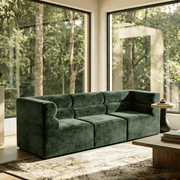 89.76 Modular Sectional Sofa, No Assembly Required Cloud Couch with Deep Seat, Modern Boneless Floor Sofa, Comfy Oversized Bean Bag Couch for Living Room, Bedroom, Apartment Green