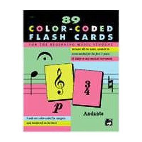 Alfred 00-12061 89 Color-Coded Flash Cards - Music Book