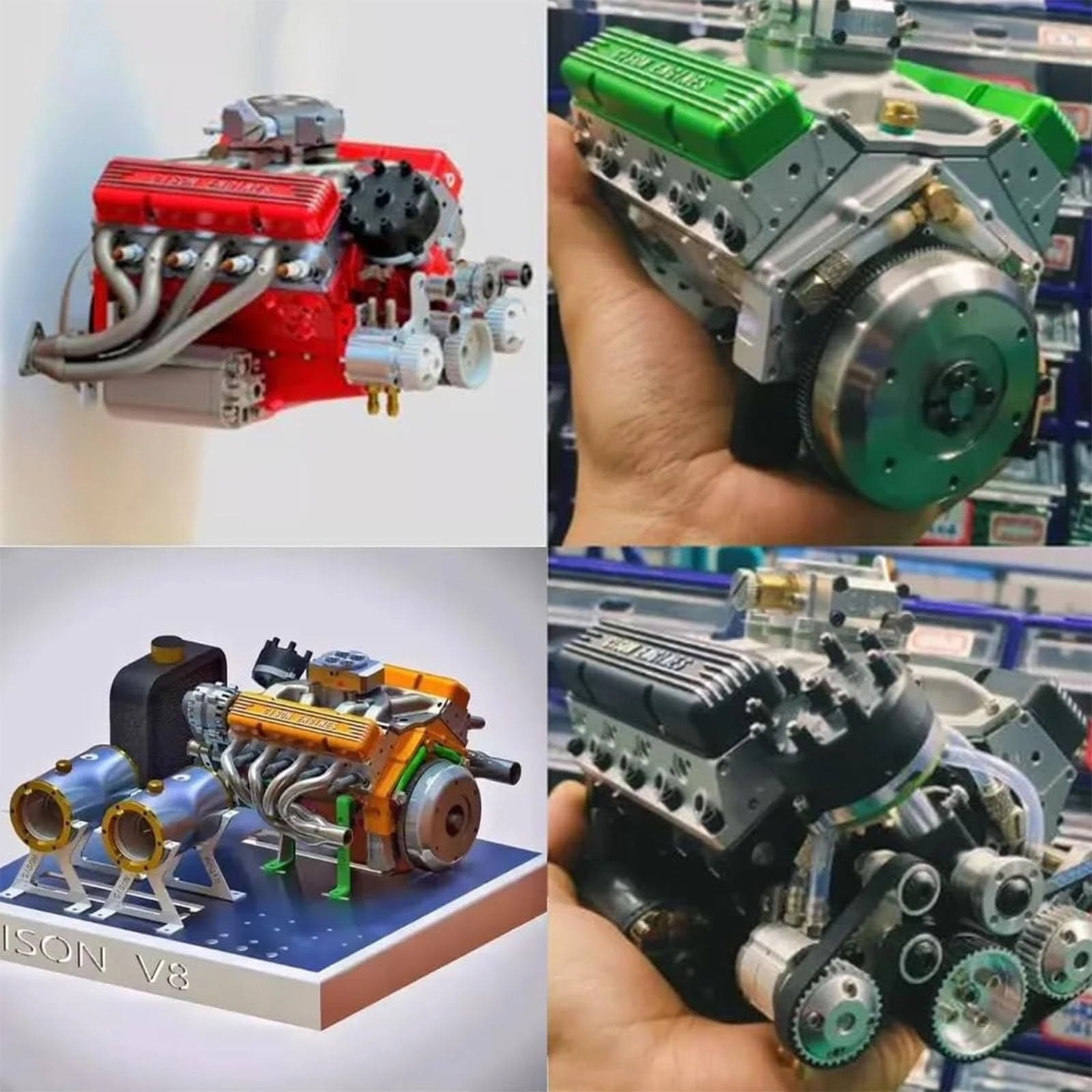 Mini V8 Engine Model Kit That Runs - Build Your Own Gasoline OHV Small-Block Engine
