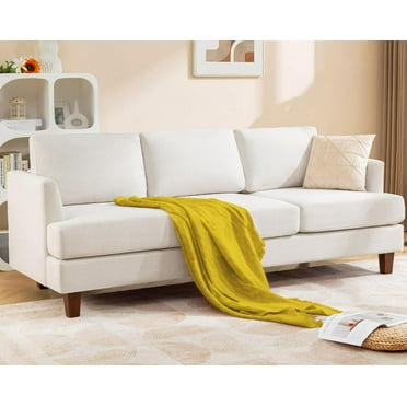 89" Mid Century Modern Upholstered Sofa with Armrests 3 Seater Sofa Couch with Deep Seats