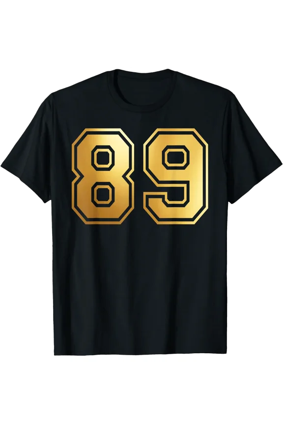 89 Number Eighty-Nine Team Sports Graphic Varsity Matching T-Shirt