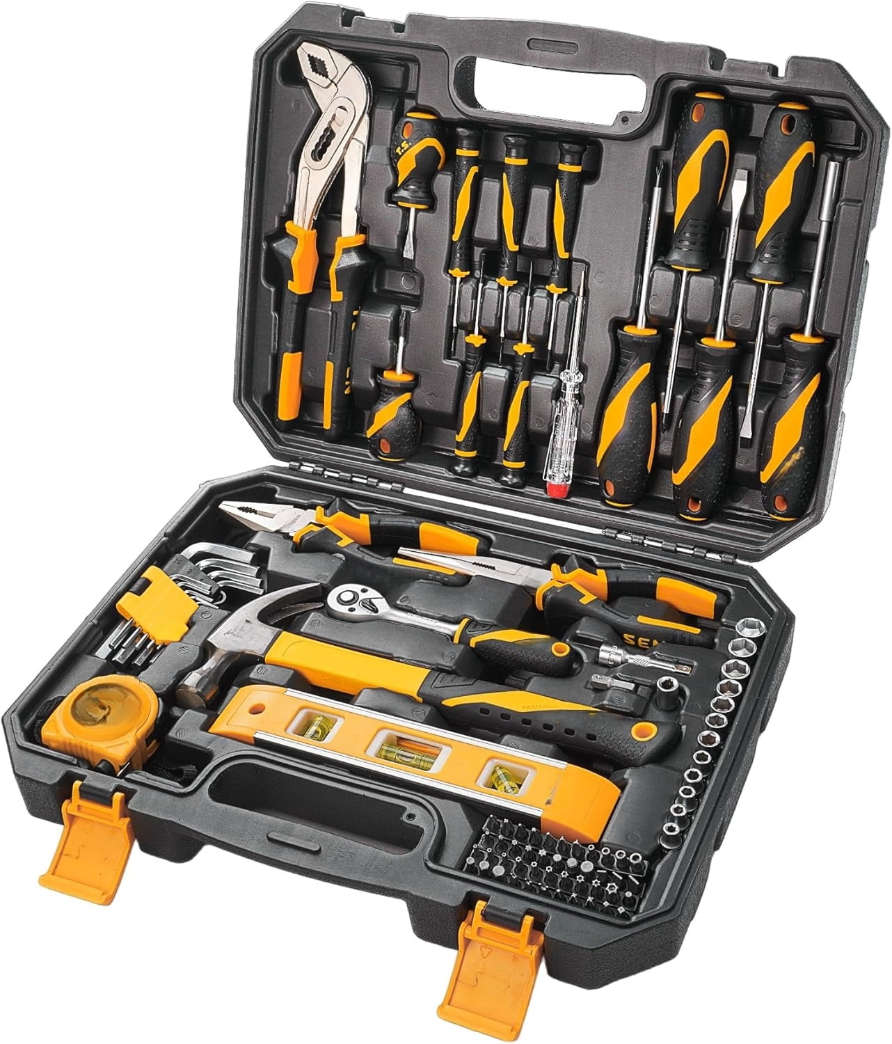 89-Piece Tool Set Household Tool Kit, Hammer, Screwdrivers, Drill Bits ...