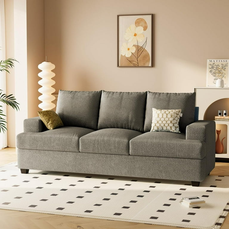 89 Sofa Couch with Extra Deep 3 Seats Memory Foam Modern Sofa Couches for Living Room Washable Removable Chenille Cover Cozy Lounge Sofa Umber Walmart