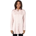 thumbnail image 1 of $89 Vince Camuto Collard Button-Down Luxe Satin Tunic Fresh Pink Size Small, 1 of 1