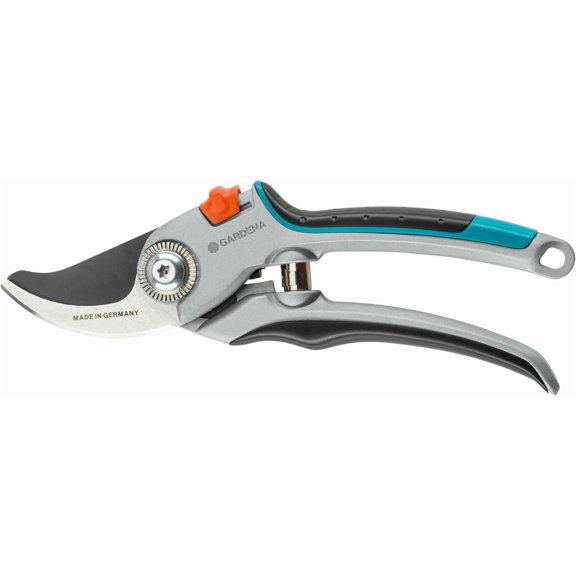 (8906) Adjustable Bypass Garden Pruning Shears for Trees, Roses, and Flowers up to 1". Heavy Duty Professional Scissors with Steel Cutting Blades, Sharp Trimming Pruners. Made in Germany