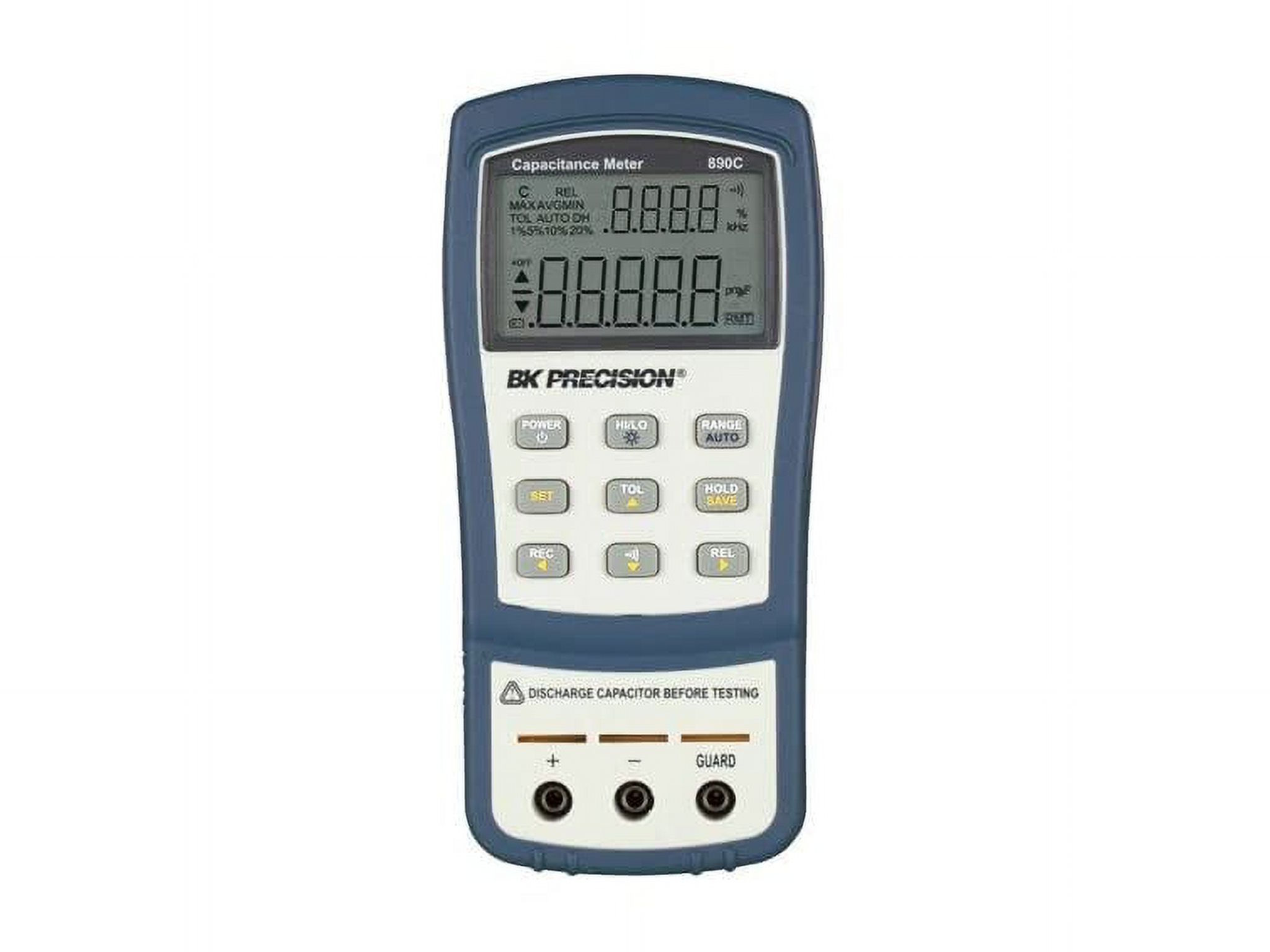 890C Dual Display Handheld Capacitance Meter, 50 mF Max Range