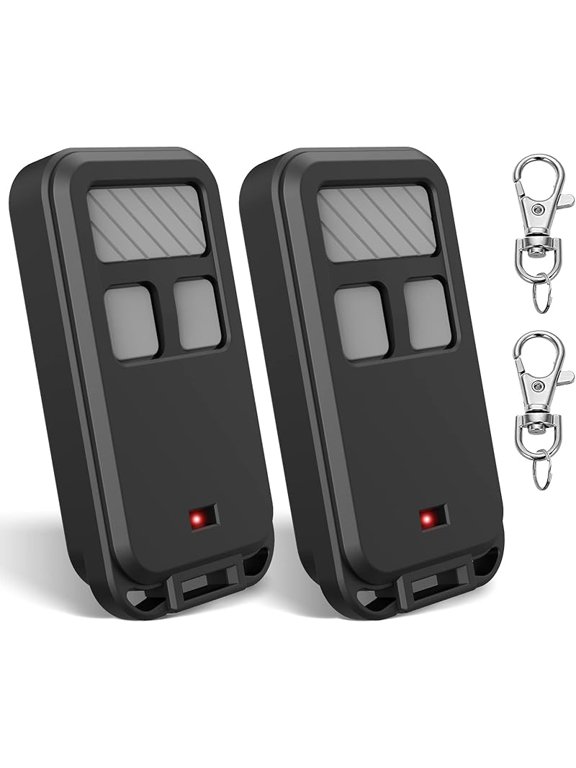 890MAX Garage Door Opener Remote, 2 Replacement for LiftMaster/Chamberlain/Craftsman, Universal 3-Button Garage Door Opener Remote with Mini Key Chain for Purple Red Yellow Orange Green Learn Buttons