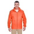 thumbnail image 1 of 8929 UltraClub mens Full-Zip Hooded Pack-Away Jacket Bright Orange 2XL, 1 of 3