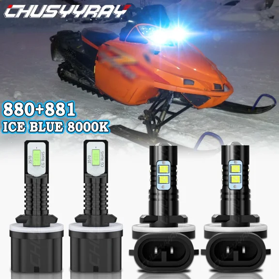 894 & 895 LED Headlight Combo Bulbs For Arctic Cat ZRT 600 800 Limited 2000-2002
